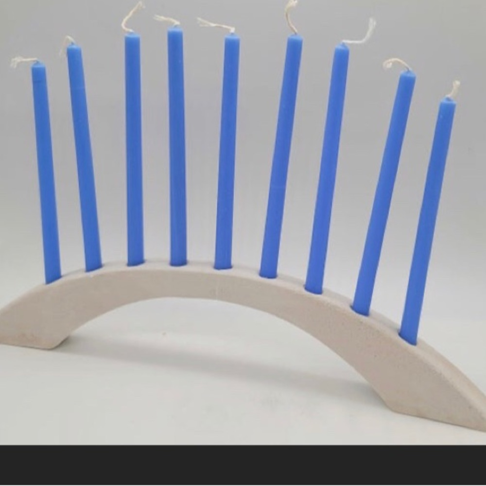 Stainless Steel Modern Candle Holder - Centerpiece for The Holidays or Menorah!